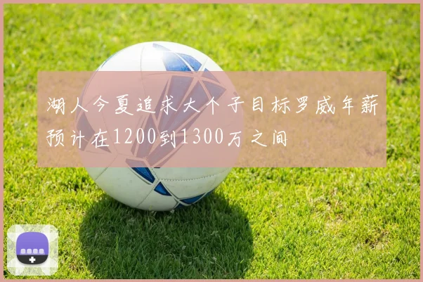 湖人今夏追求大个子目标罗威年薪预计在1200到1300万之间